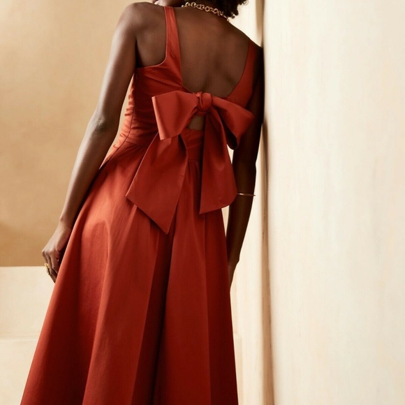 NEW WITH TAGS Banana Republic x Harbison Rust Colored Midi Sleeveless Dress - Picture 2 of 5